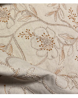 naturel embroidery flowers - linnen rayon mix