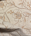 naturel embroidery flowers - linnen rayon mix