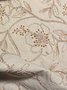 naturel embroidery flowers - linnen rayon mix
