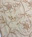 naturel embroidery flowers - linnen rayon mix