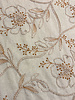 naturel embroidery flowers - linnen rayon mix