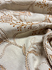 naturel embroidery flowers - linnen rayon mix
