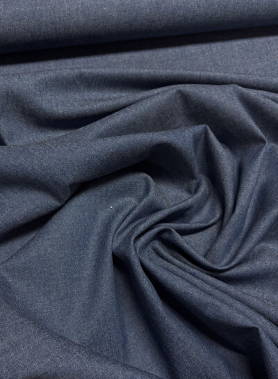 plain blue - soft denim cotton