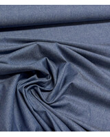 effen blauw - soepelvallende denim katoen