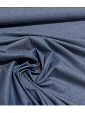 effen blauw - soepelvallende denim katoen