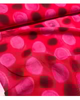 A la Ville fuchsia red spots - viscose slub