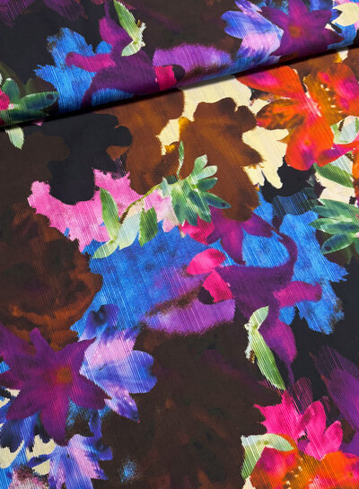 A la Ville painterly floral - katoen