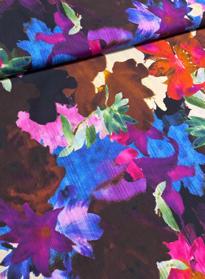 A la Ville painterly floral - katoen