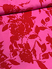 A la Ville red print on fuchsia - viscose slub - Knipmode