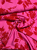 A la Ville red print on fuchsia - viscose slub - Knipmode