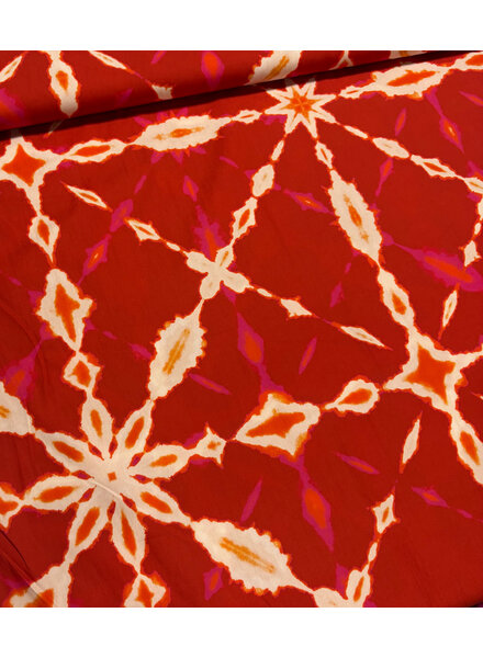 A la Ville red batik - soft cotton