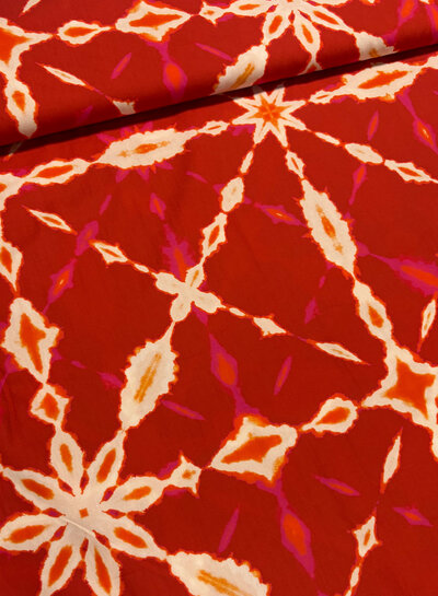 A la Ville red batik - soft cotton