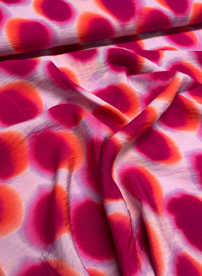 A la Ville fuchsia lila spots - viscose slub