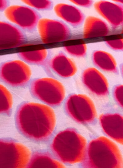 A la Ville fuchsia lila spots - viscose slub