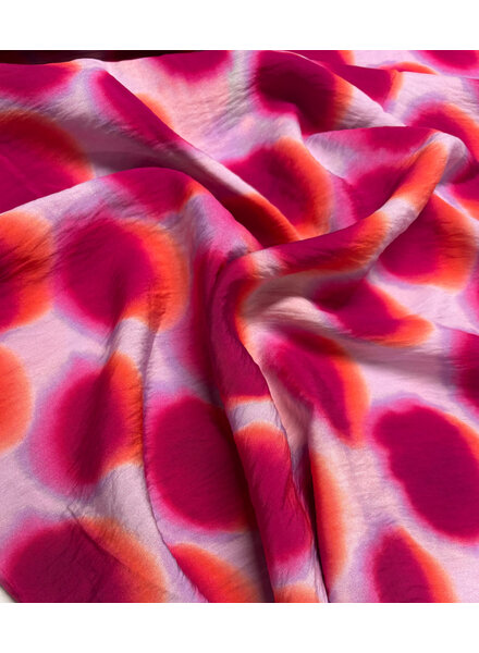 A la Ville fuchsia lila spots - viscose slub