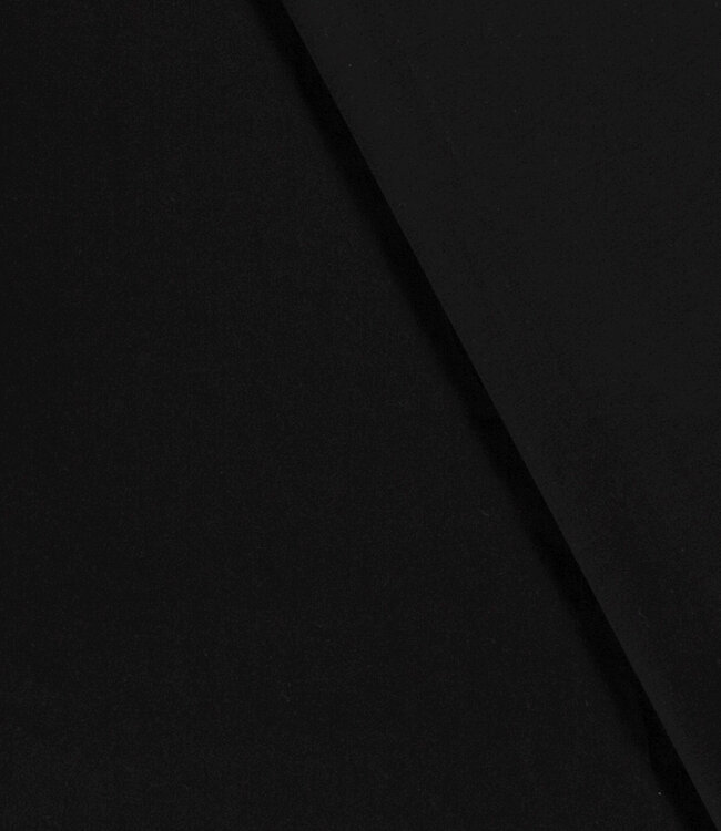 zwart - washed cotton twill met een beetje elasthan