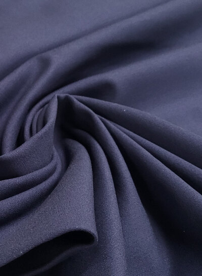 indigo blauw gabardine - washed cotton twill met een beetje elasthan