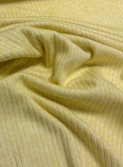 zacht geel prachtige viscose rib knit - breisel