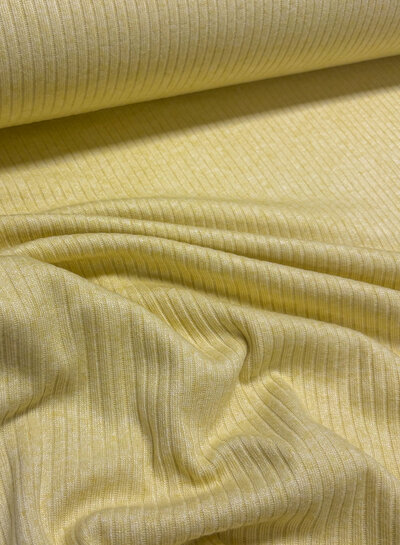 zacht geel prachtige viscose rib knit - breisel