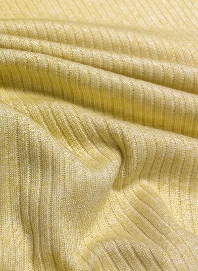 zacht geel prachtige viscose rib knit - breisel