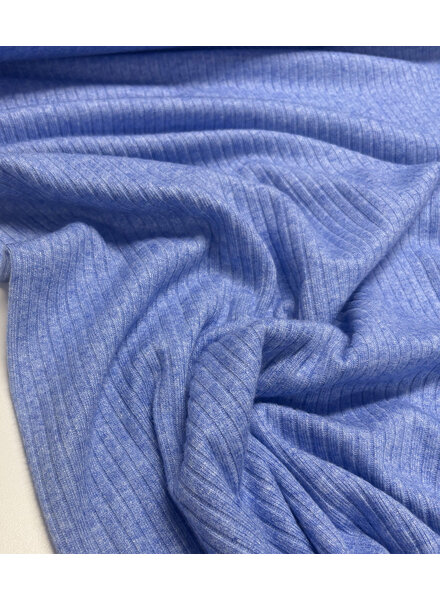 blauw prachtige viscose rib knit - breisel