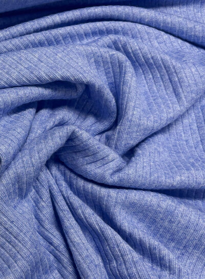 blauw prachtige viscose rib knit - breisel