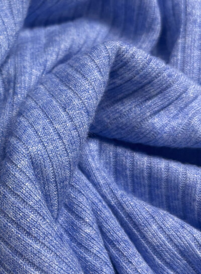 blauw prachtige viscose rib knit - breisel