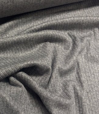 gray beautiful viscose rib knit - knitwear