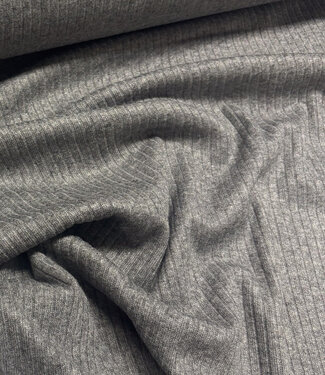 grijs prachtige viscose rib knit - breisel