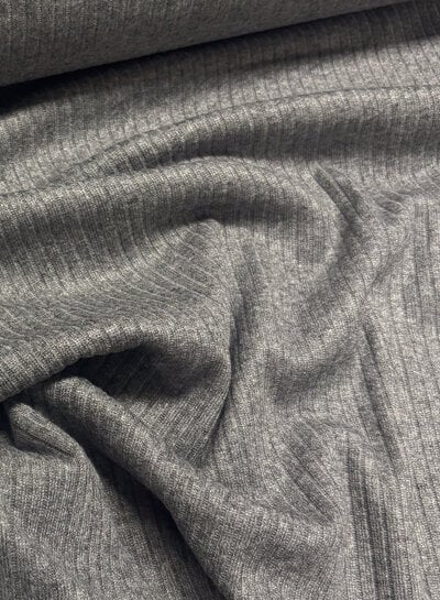 grijs prachtige viscose rib knit - breisel