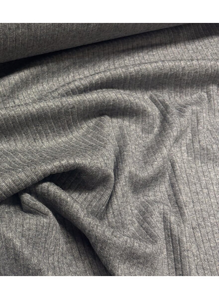 gray beautiful viscose rib knit - knitwear