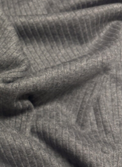 grijs prachtige viscose rib knit - breisel