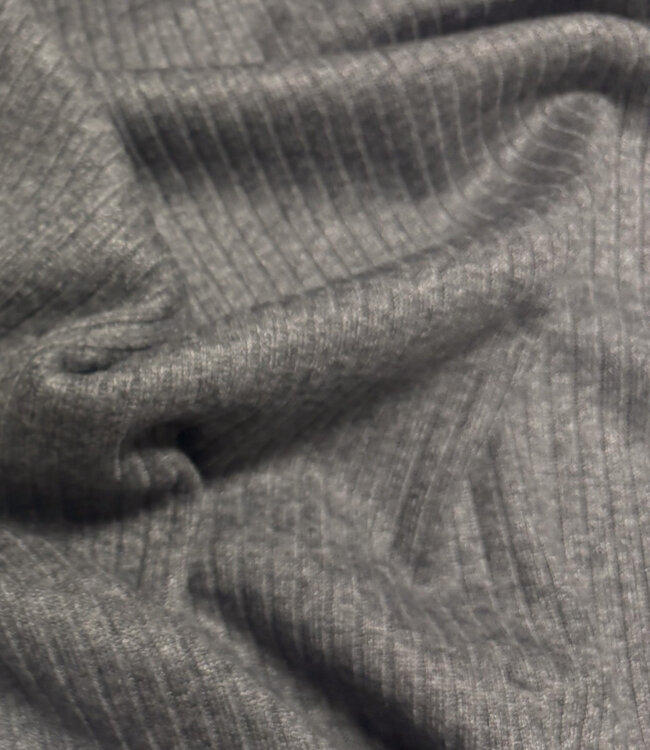 grijs prachtige viscose rib knit - breisel