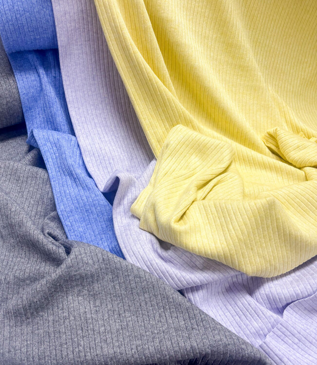 grijs prachtige viscose rib knit - breisel