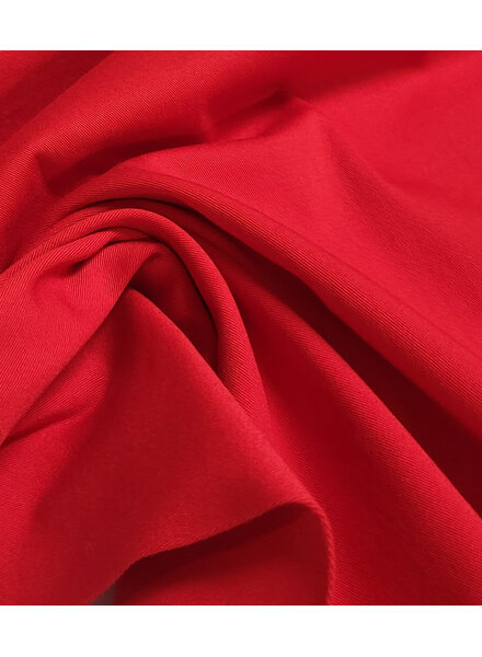 rood - washed cotton twill met een beetje elasthan