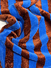 cognac/cobalt stripes - bamboo terry cloth