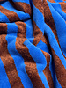 cognac/cobalt stripes - bamboo terry cloth