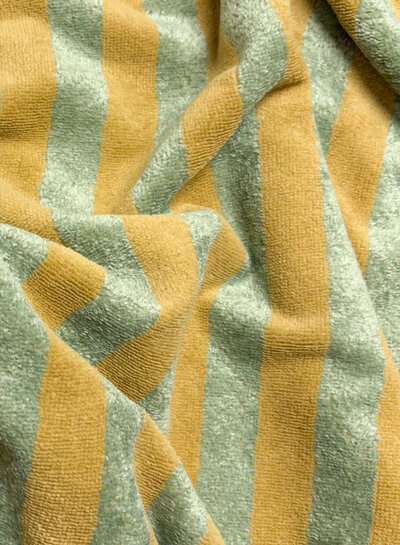 beige/mint - bamboe badstof