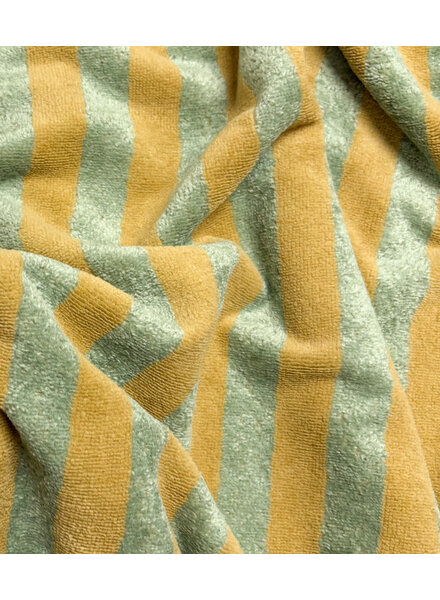 beige/mint - bamboe badstof