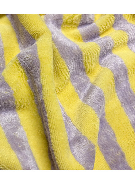 yellow/lilac stripes - bamboo terry cloth