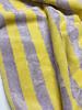 geel/lila strepen - bamboe badstof
