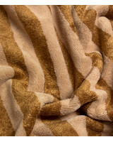 roze / caramel strepen - bamboe badstof