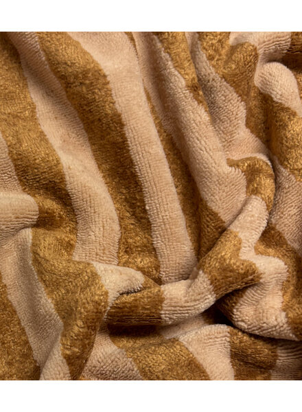pink/caramel stripes - bamboo terry cloth