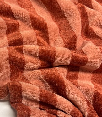 pink/marsala stripes - bamboo terry cloth