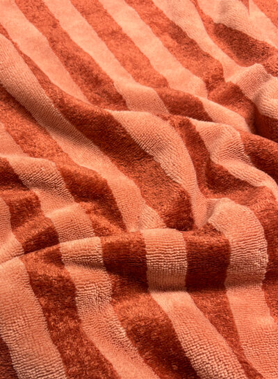 pink/marsala stripes - bamboo terry cloth
