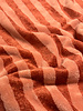 roze/marsala strepen - bamboe badstof