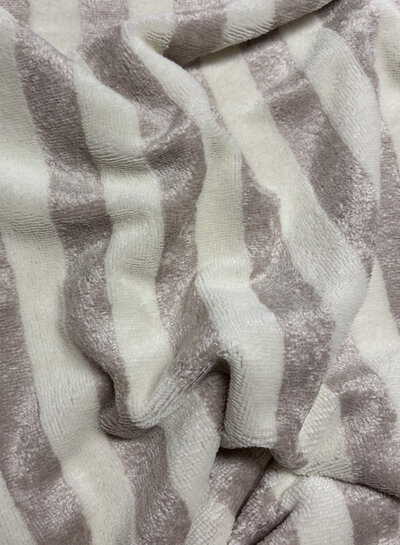ecru/gray stripes - bamboo terry cloth