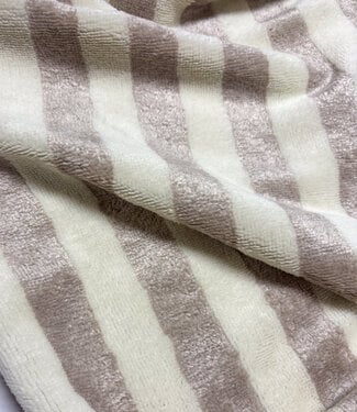 ecru/gray stripes - bamboo terry cloth