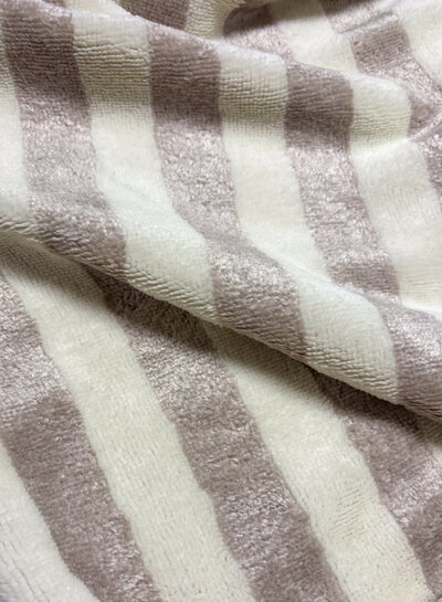 ecru/gray stripes - bamboo terry cloth