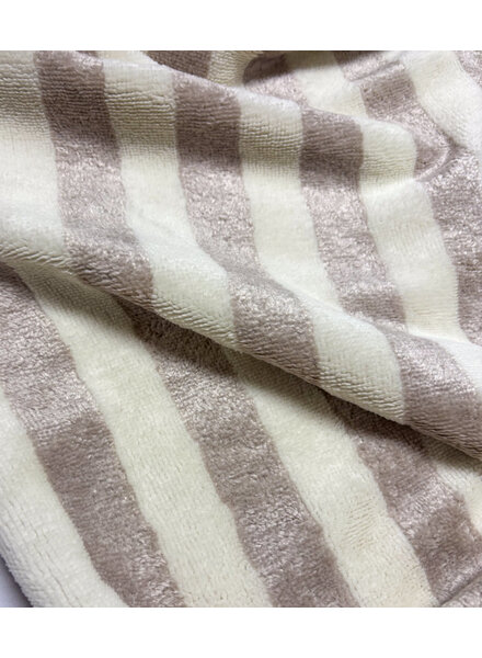 ecru/gray stripes - bamboo terry cloth